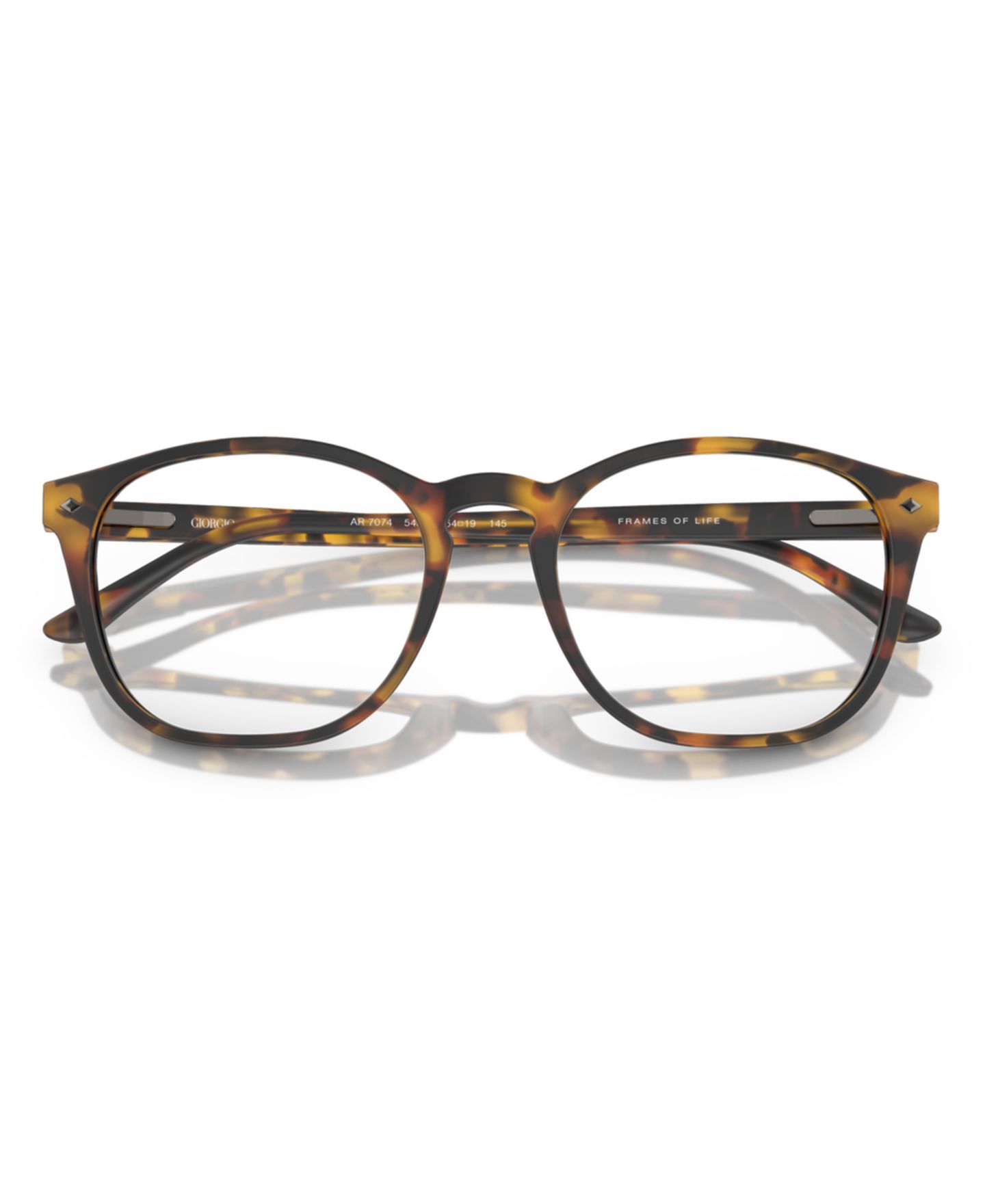 Мужские очки Giorgio Armani Man Panthos Plastic AR7074 Eyeglasses, цвет: Тёмный коричневый — фото 20