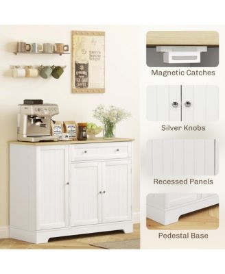 41" Sideboard Buffet Cabinet with Storage Drawer, Adjustable Shelf,