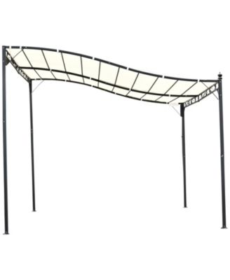 10' x 10' Outdoor Pergola Gazebo, Canopy w/ Drain Holes,