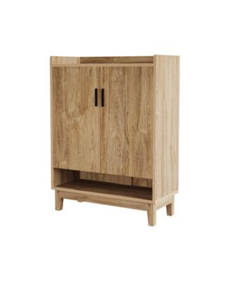 Shoe Cabinet with Doors, 20-Pair Entryway Shoe Storage Cabinet, Farmhouse Shoe Organizer