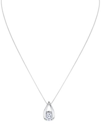 Lab Grown Diamond Pear Shape Pendant Necklace (1-1/2 ct. t.w.) in 14k White or Yellow Gold