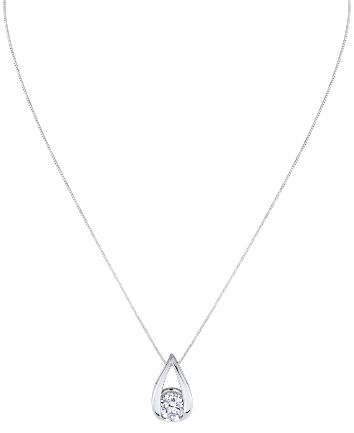 Sirena Lab Grown Diamond Pear Shape Pendant Necklace (1-1/2 Ct. T.w.) In 14k Yellow Gold (also In 14k White In Metallic