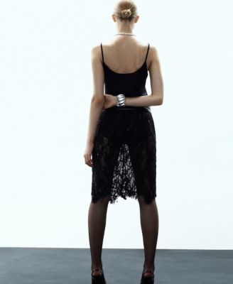 Women's Beaded Lace Skirt