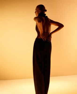 Women's Ruff Collar Detail Lace Top