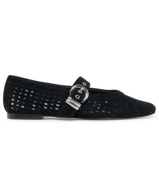 Women's Mikel Perforated Buckle Mary Jane Flats