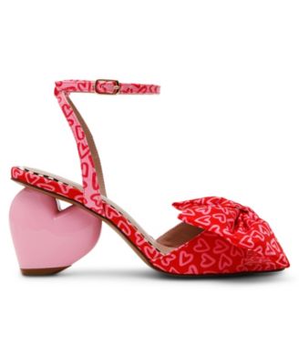 Women's Kendal Bow Novelty Heart-Heel Dress Sandals