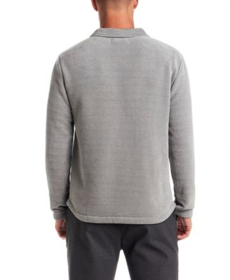 Men's Brushed Corded Button-Front Shirt Jacket