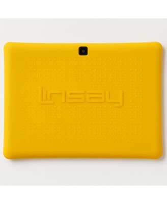 New 10.1" Funny Kids Wi-Fi Tablet Octa Core 128GB with Yellow Kids Defender Case Newest Android 15 Google certified