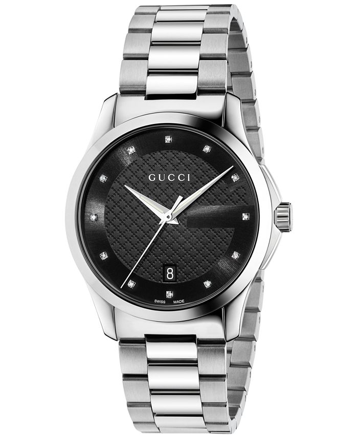 Gucci Unisex Swiss G-Timeless Diamond Accent Stainless Steel 