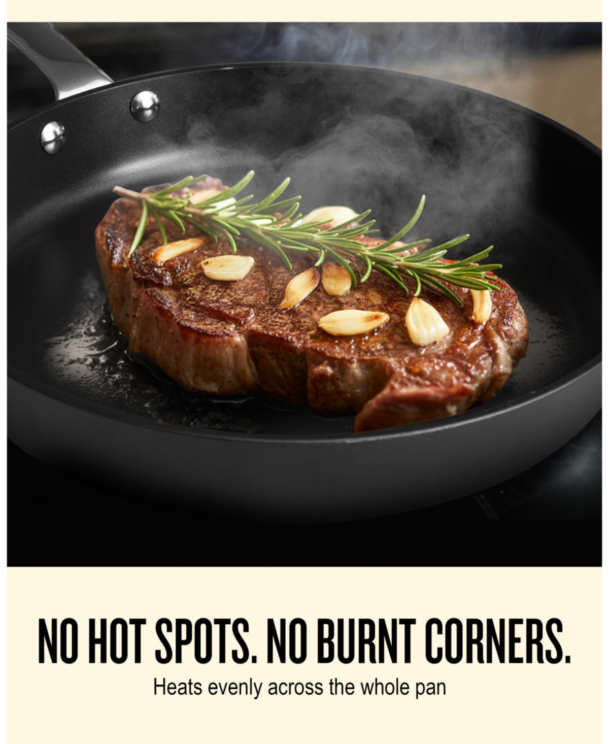 Alva Maestro Nonstick Stainless Steel Frying Pan with Glass Lid 11" - Easy to Clean, Oven Safe and Made without Pfas, Pfoa & Ptfe