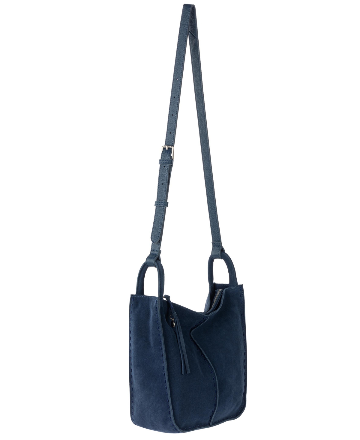 The Sak Los Feliz Leather Medium Crossbody Bag In Blue