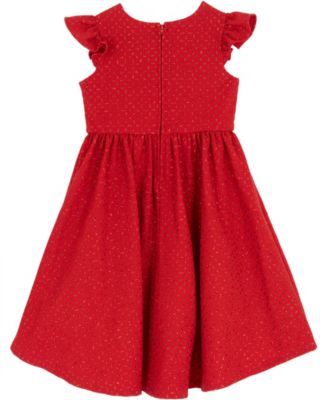 Girls' 2T-6X Embellished Round Neck Dress with Mini Purse