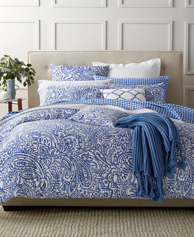 Charter Club Damask Designs Paisley Denim Bedding Collection, Only at Macy's