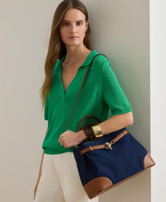 Large Blaike Denim Satchel Bag