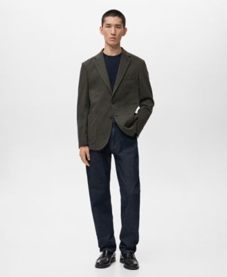 Men's Slim Fit Microstructure Blazer