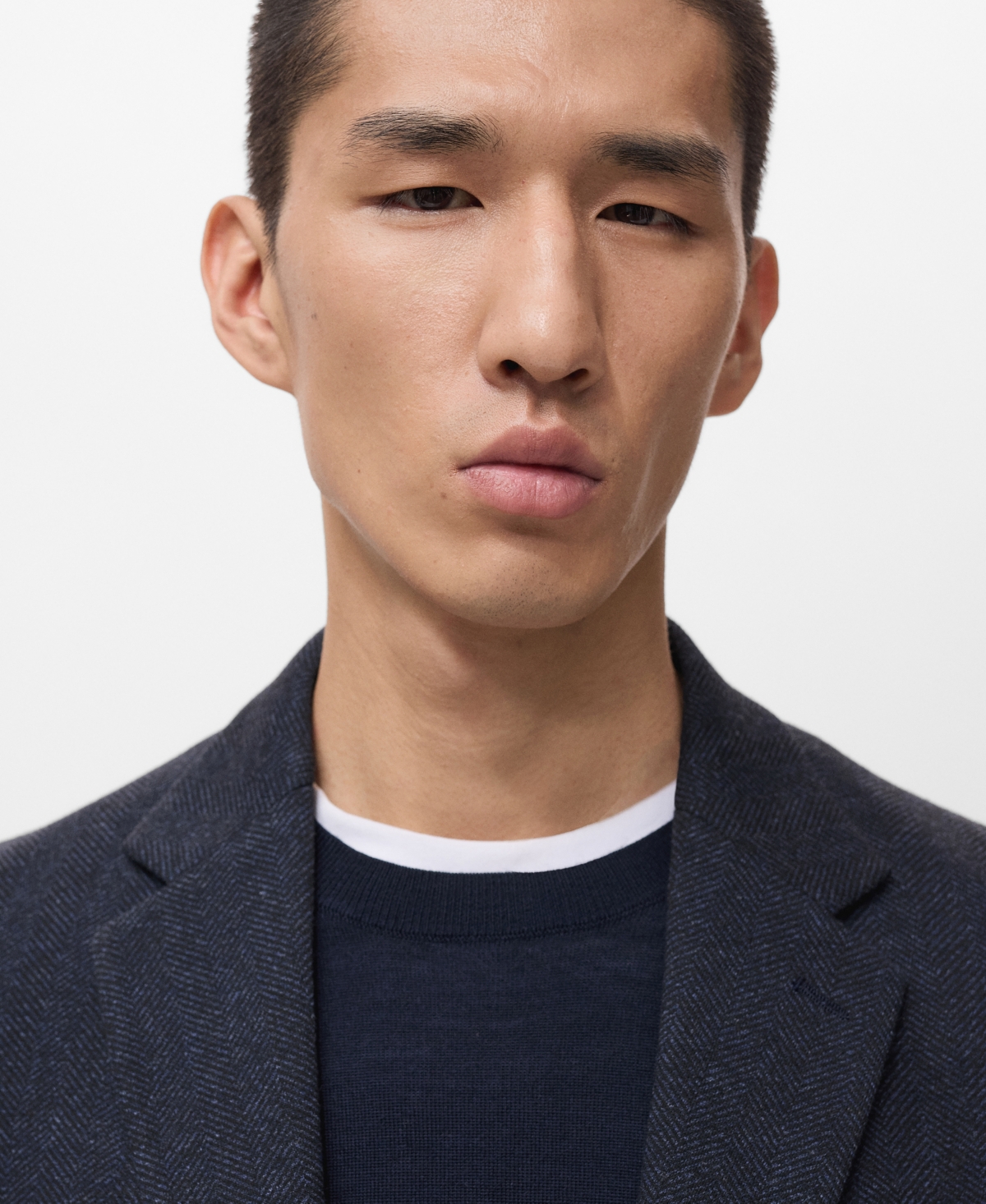 Mango Men's Slim-Fit Herringbone Tailored Jacket