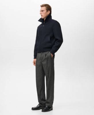 Men's Zip Textured Jacket