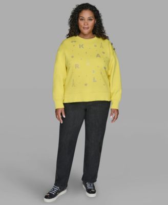 Women's Plus Size Knit Long-Sleeve Sweater