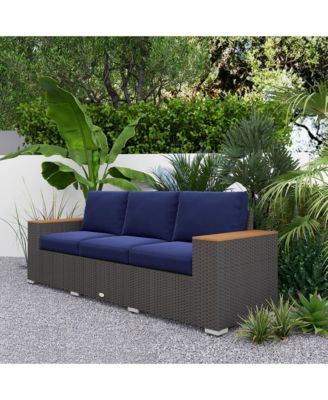 3-Seater Outdoor Sofa w/ Thick Cushions, Patio Couch,
