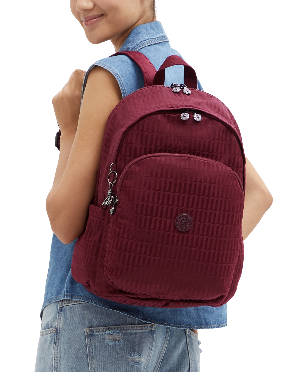 Kipling Delia Medium Laptop Backpack In Red