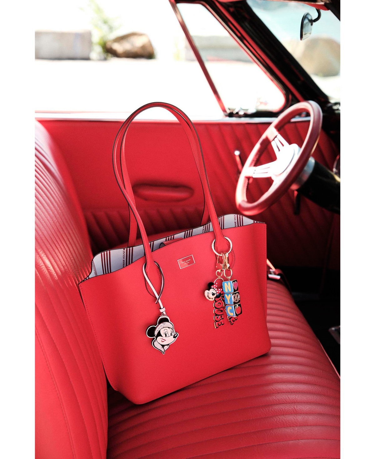 Disney | Macy's Minnie Mouse Top Handle Leather Tote Bag, Macy's Exclusive
