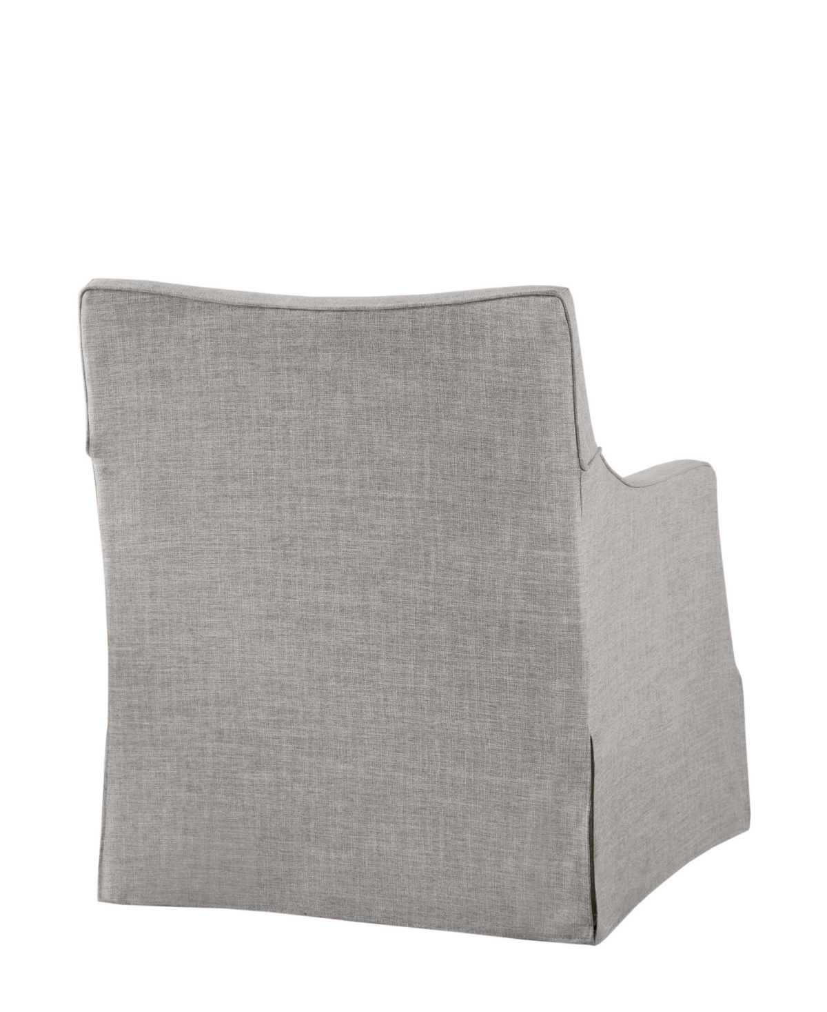 Martha Stewart Collection London 28"W Upholstered Skirted Swivel Armchair with Lumbar Pillow