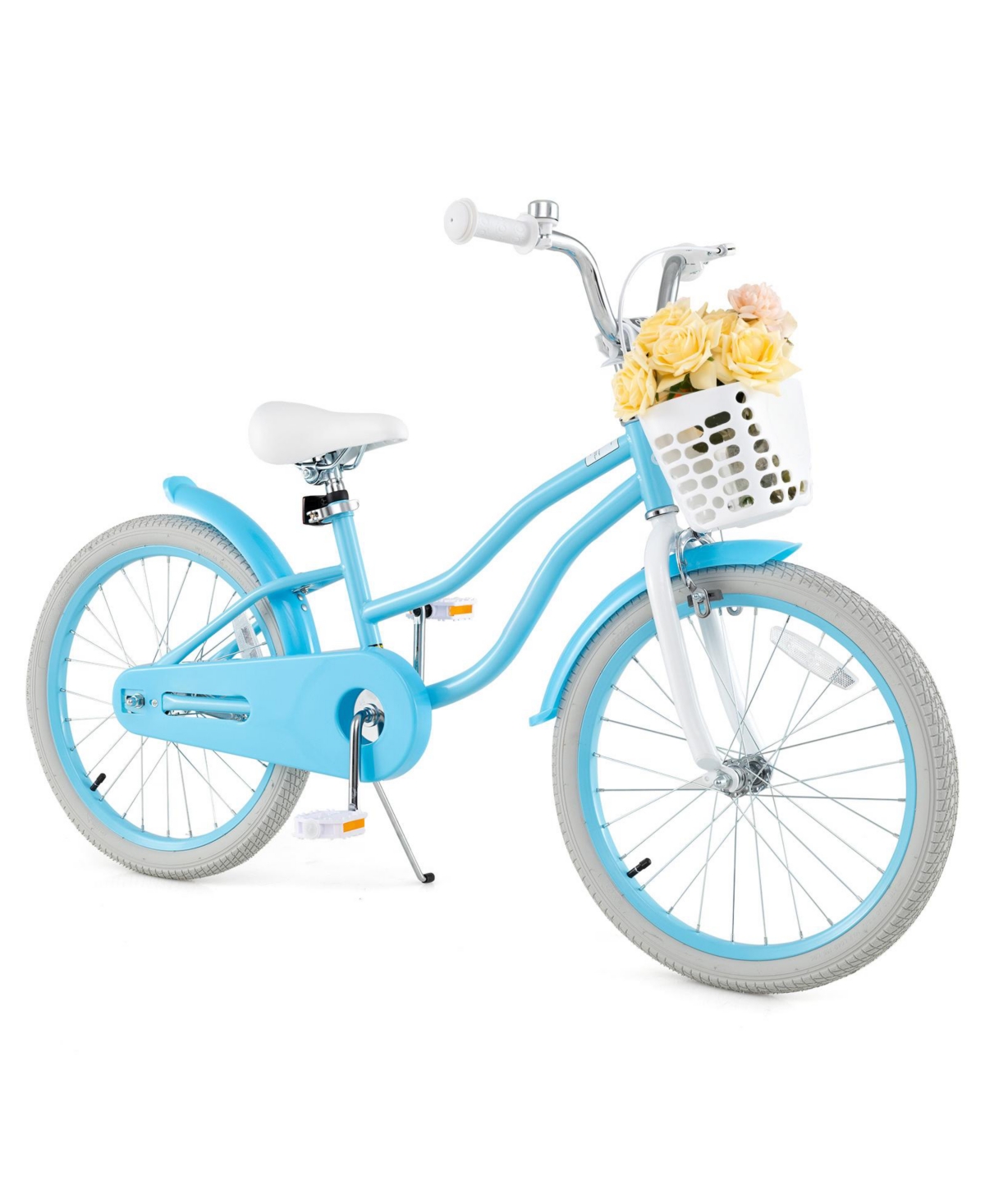 Sugift Kids Bike with Basket, Adjustable Seat & Training Wheels