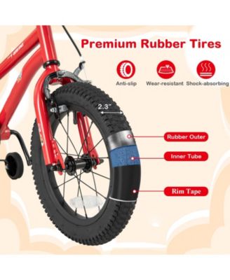 18-Inch Kids Bike Ages 3-8 with Handbrake and Coaster Brake and Bell Ring