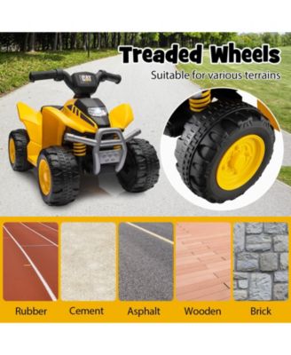 6V Kids Ride on ATV CAT-Licensed with Horn Sound for 18-36 Months Old