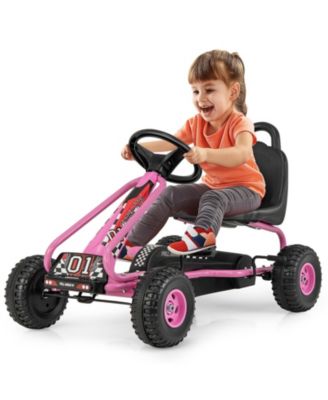 4 Wheel Pedal Powered Ride On Car with Adjustable Seat