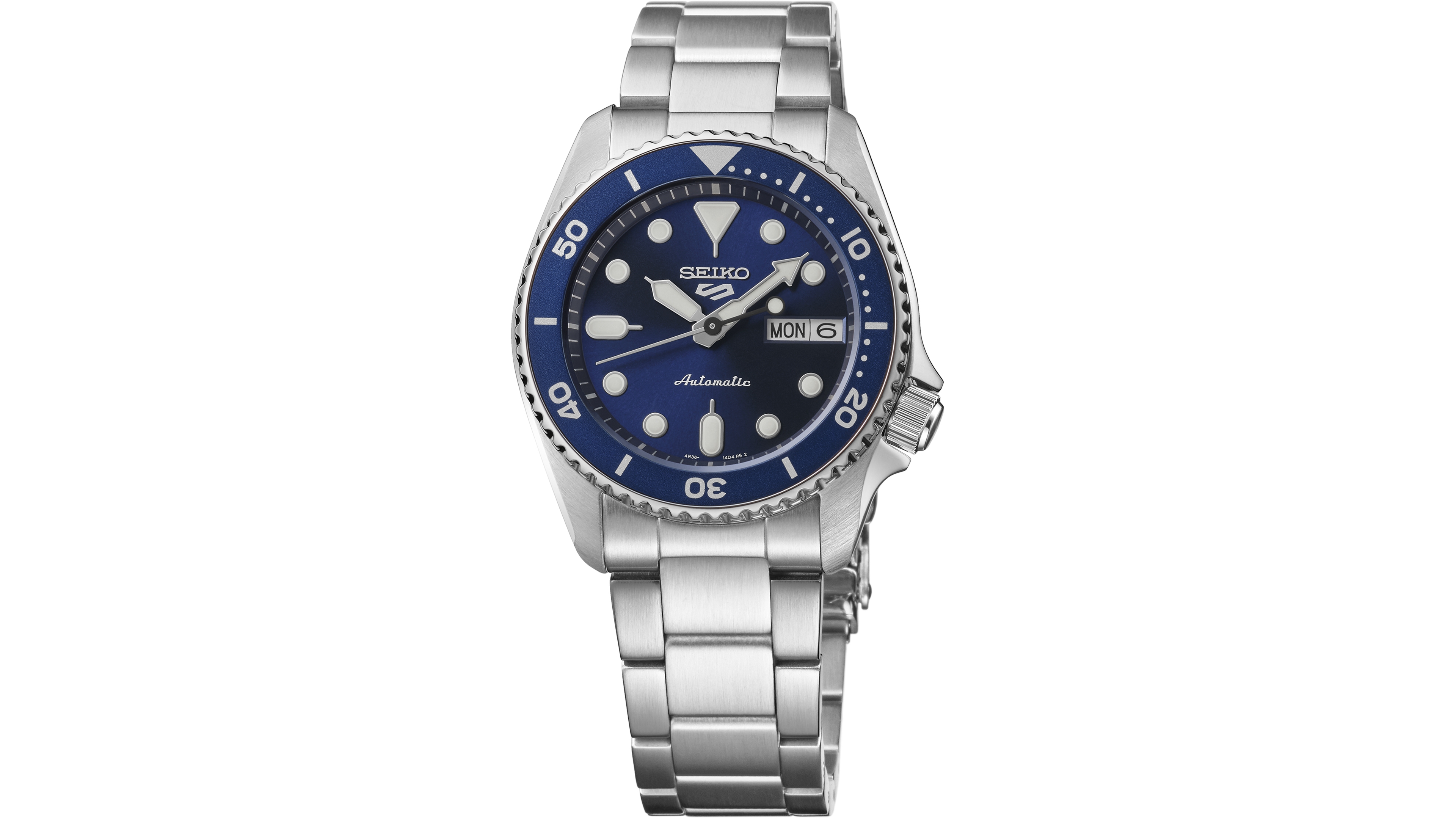 Seiko Men's 5 Sports Silver Stainless Steel Bracelet Watch