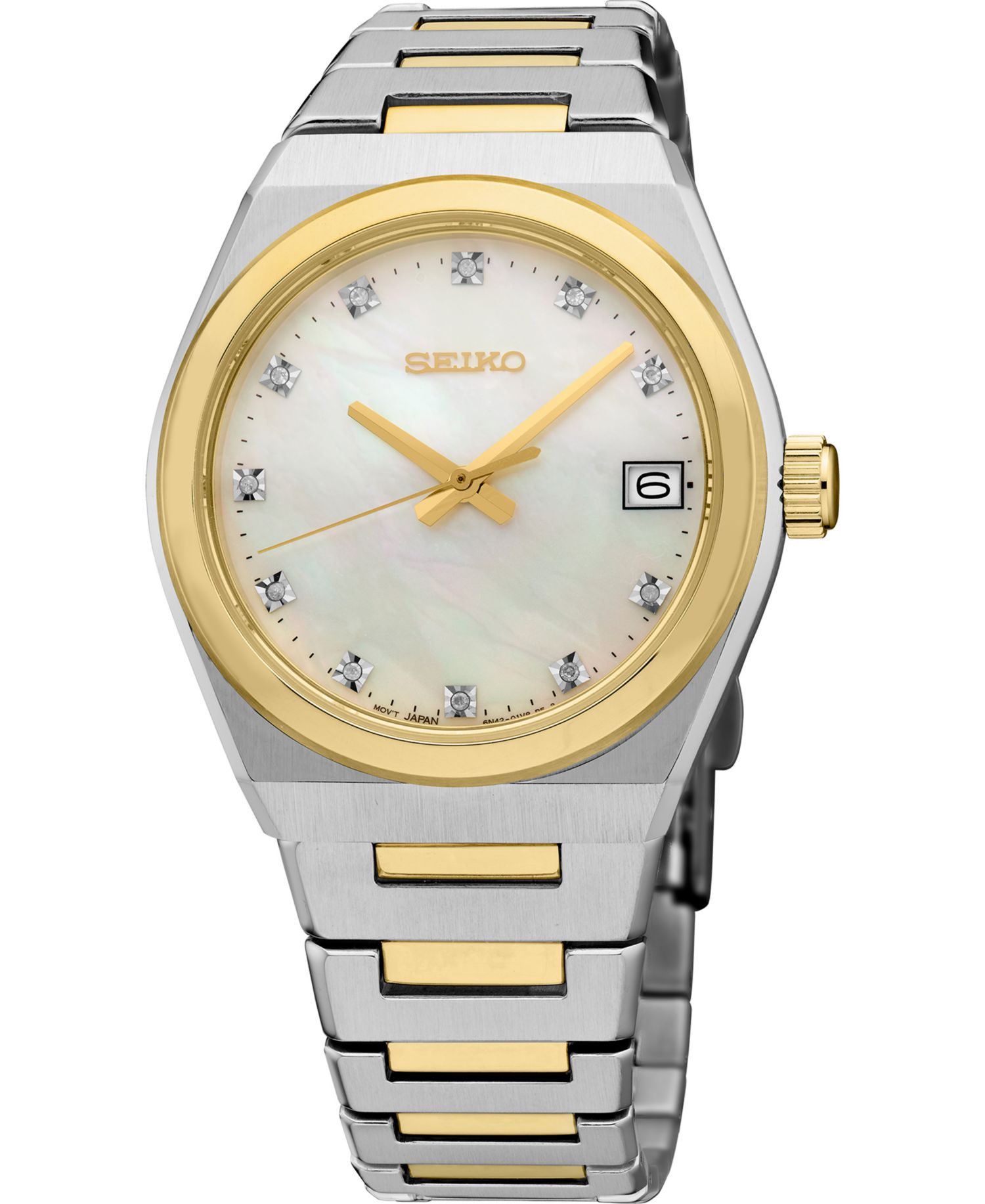 Women's Diamonds Quartz Silver Stainless Steel Watch, 34mm