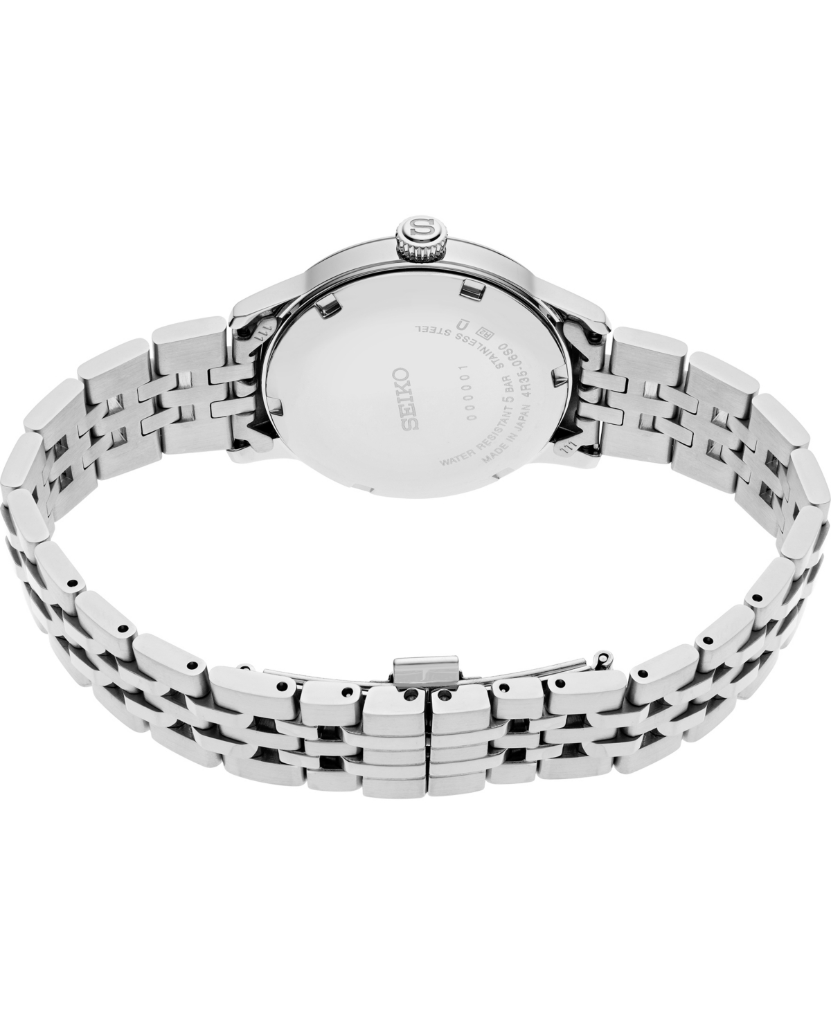 Seiko Women's Presage Cocktail Time Mid-size Silver Stainless Steel Bracelet Watch, 34mm In Green