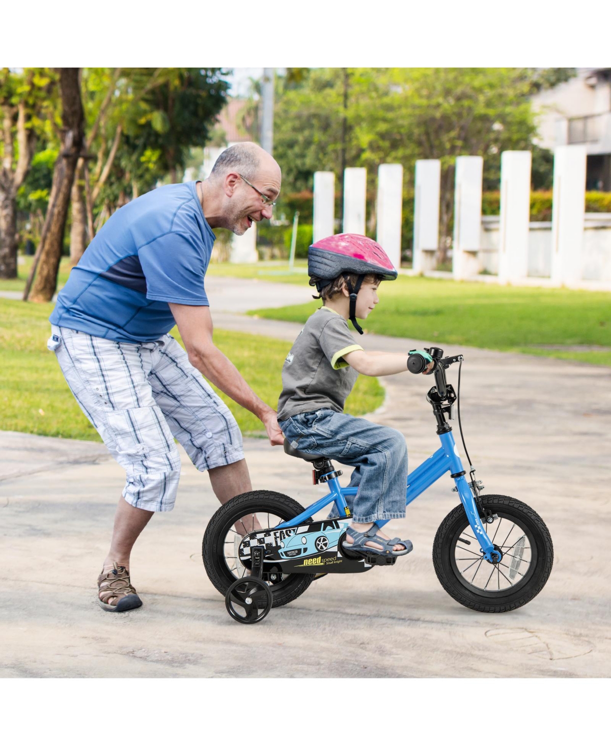 Sugift 12 Inch Kids Bike Adjustable for 3-4 Years Old with Low-Step Frame