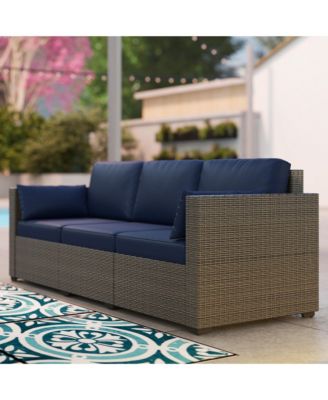 Three-Seater Outdoor Wicker Patio Furniture,