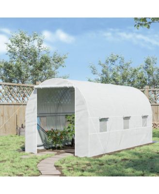 Walk-in Tunnel house, Roll Up Door, 15' x 7' x 7',