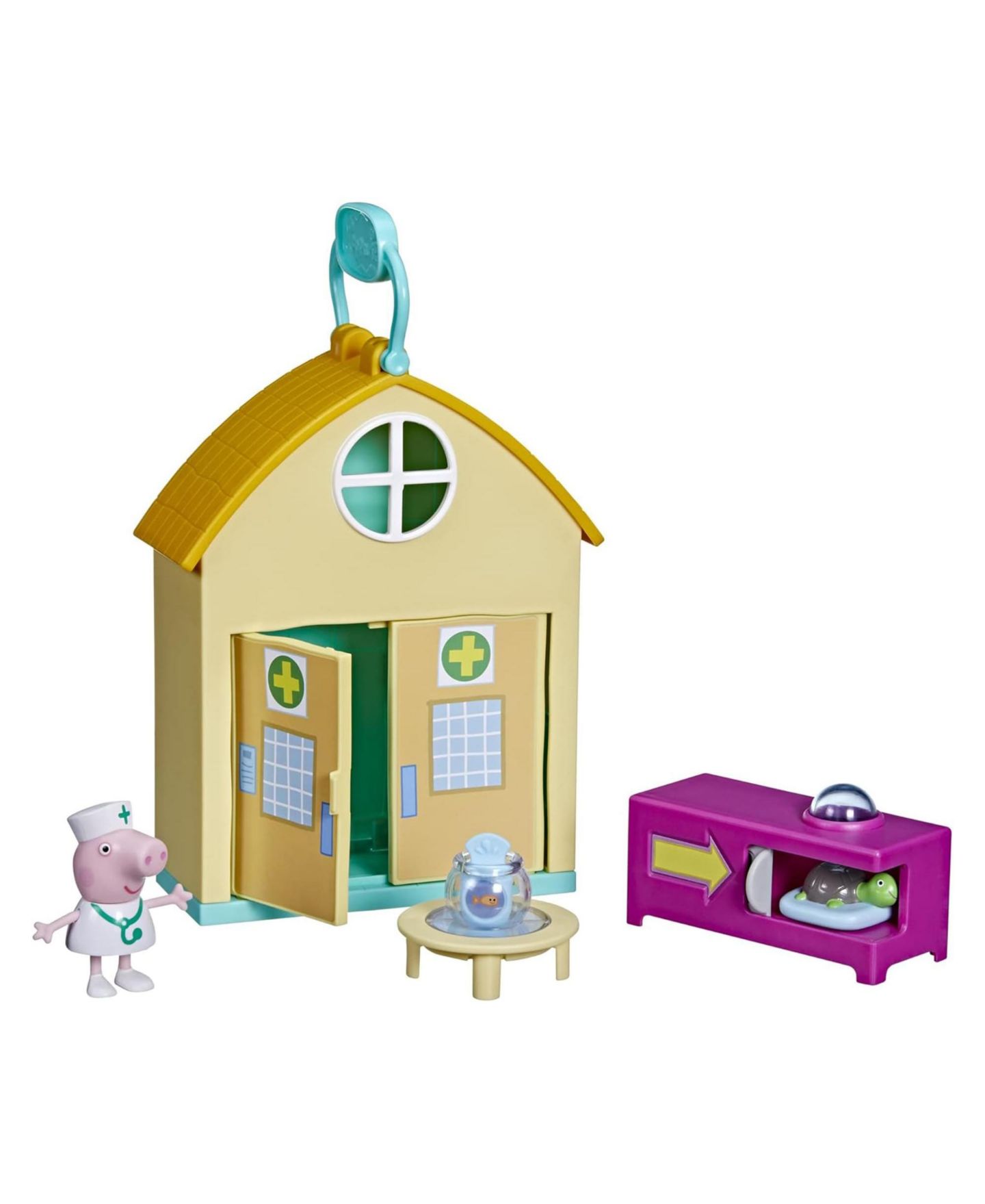 Детский игровой набор Hasbro Peppa Pig Visits the Vet Interactive 4-Piece Playset, Ages 3+, цвет: Жёлтый / Фиолетовый — фото 3