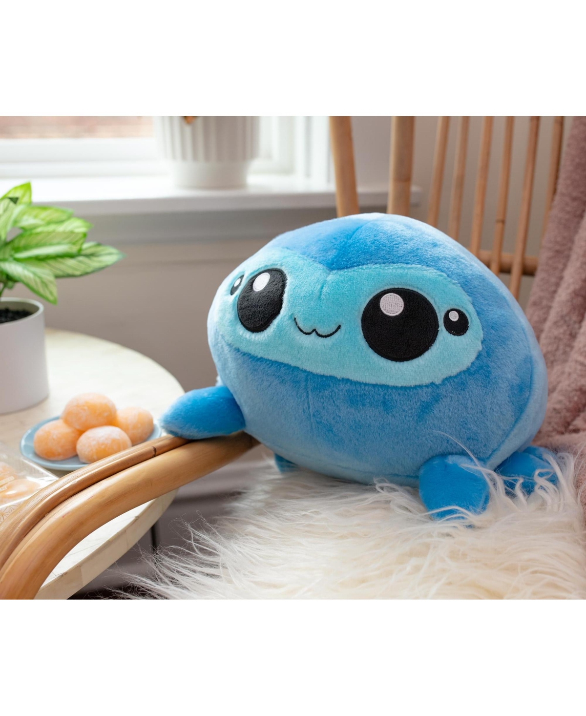 MochiOshis 12-Inch Character Plush Toy Animal Blue Spider | Wahiko Webboshi