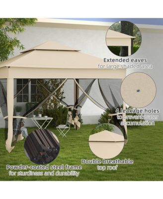 11' x 11' Pop- Up Gazebo Canopy with Carrying Bag,