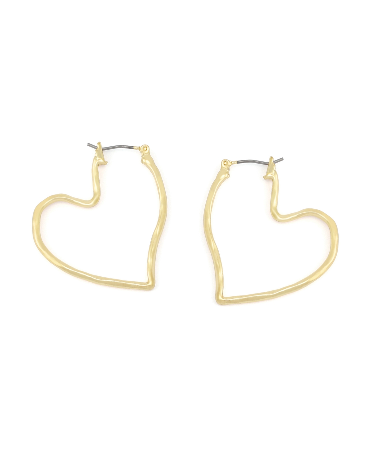 Robert Lee Morris Soho Gold Heart Hoop Earrings