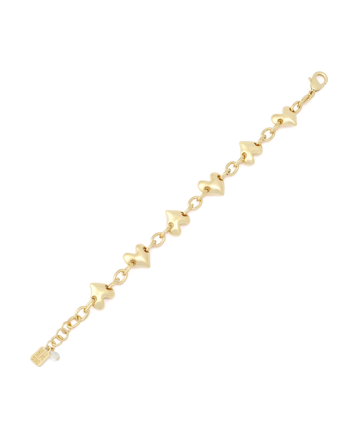 Robert Lee Morris Soho Gold Heart Charm Strand Bracelet In Gold