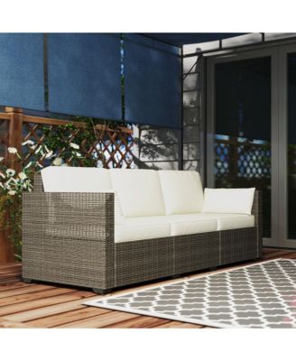 Three-Seater Outdoor Wicker Patio Furniture,