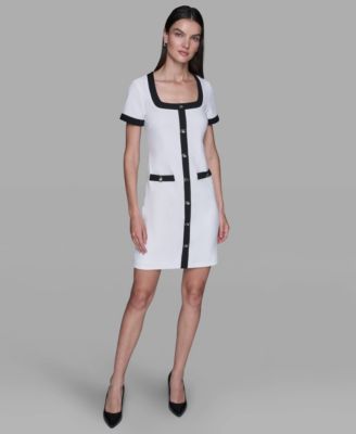 KARL LAGERFELD PARIS - Women's Square Neck Dress