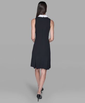 Women's Point Collar Sleeveless Dress