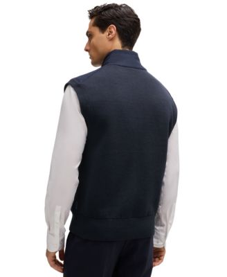 Men's Brushed-Flannel Front Regular-Fit Vest