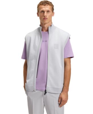 Hugo Boss - Men's Cotton Blend Sleeveless Zip-Up Sweatshirt