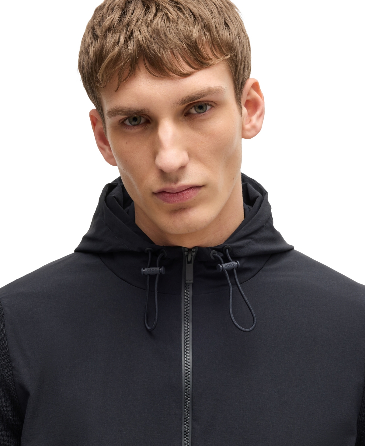 Boss by Hugo Men's Knitted Details Softshell Jacket