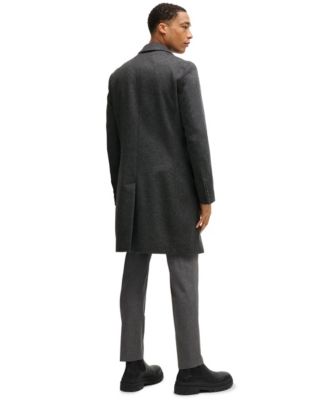 Men's Virgin Wool Cashmere Slim-Fit Coat