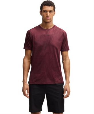 Men's Moisture Management Active Jacquard-Pattern T-Shirt