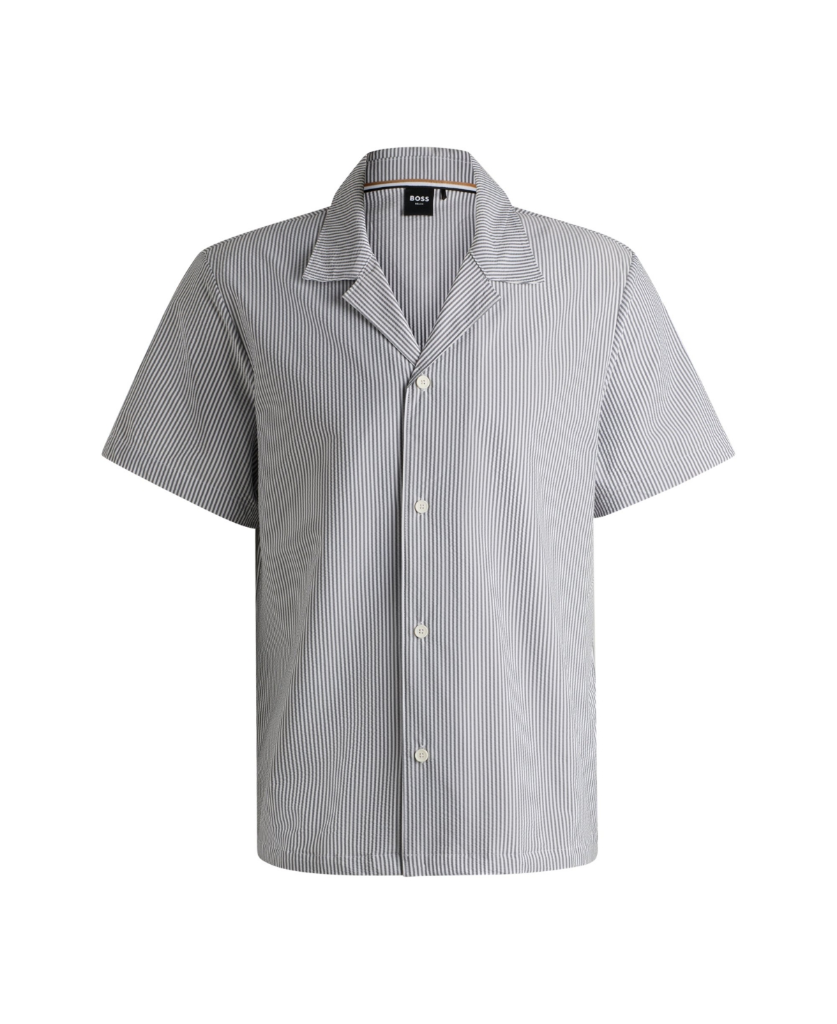Boss by Hugo Men's Seersucker Fabric Regular-Fit Shirt